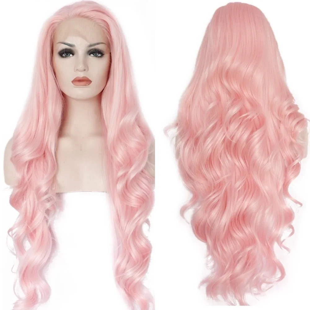 💖MIA COTTON CANDY PINK 🍬26” Lace Front Wig *NWT*